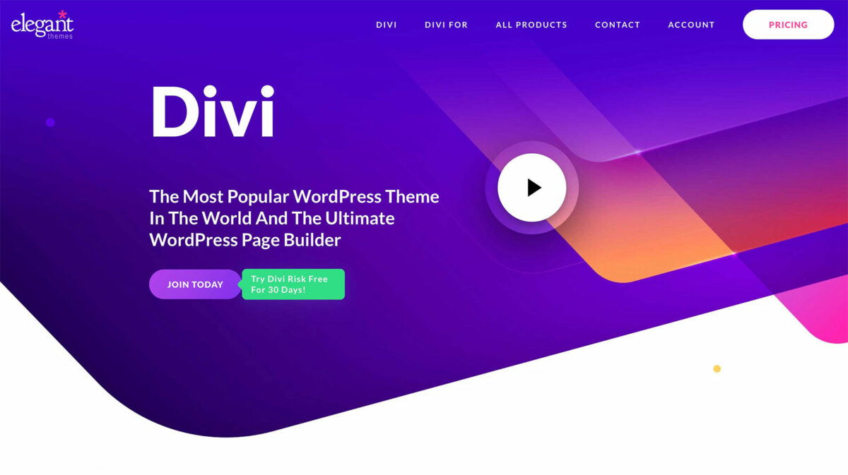 Main image of Divi WordPress theme