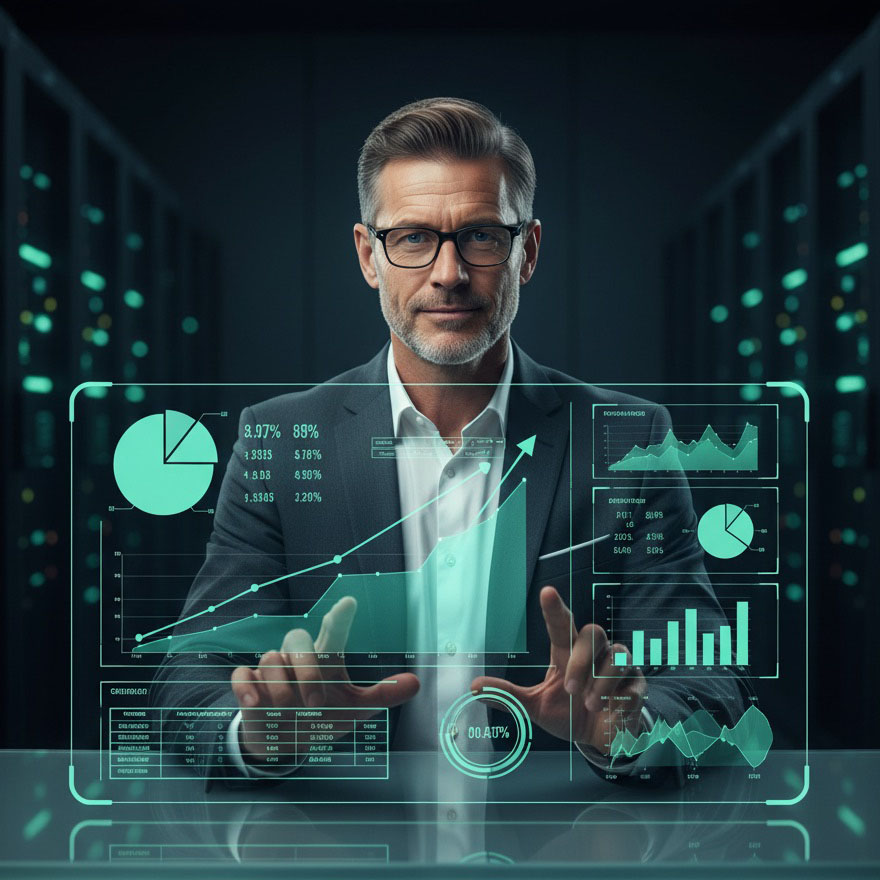 Enterprise marketing team collaborating on a modern WordPress website dashboard