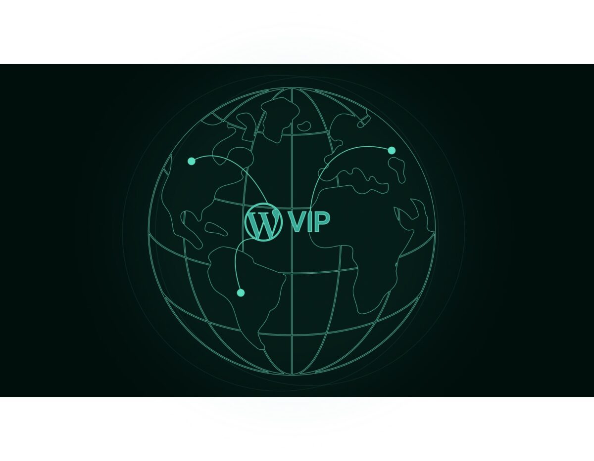 Futuristic image of Wordpress VIP logo
