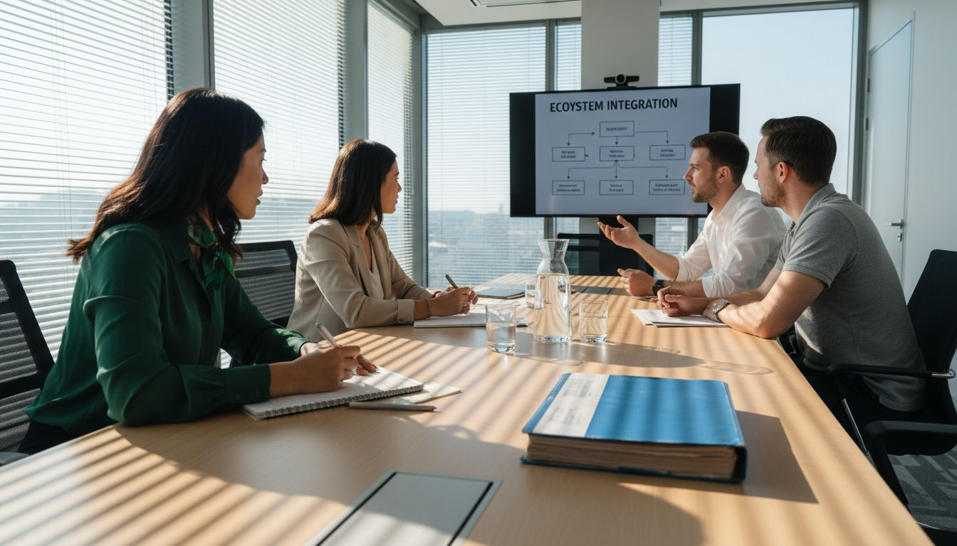 Equipos de IT y marketing discutiendo integración