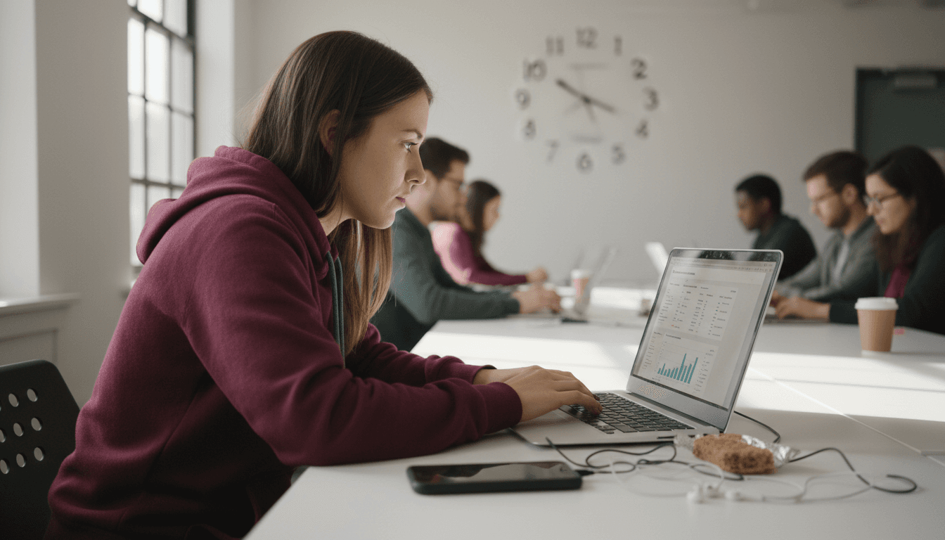 Desarrollador revisando las métricas de velocidad de un sitio WordPress