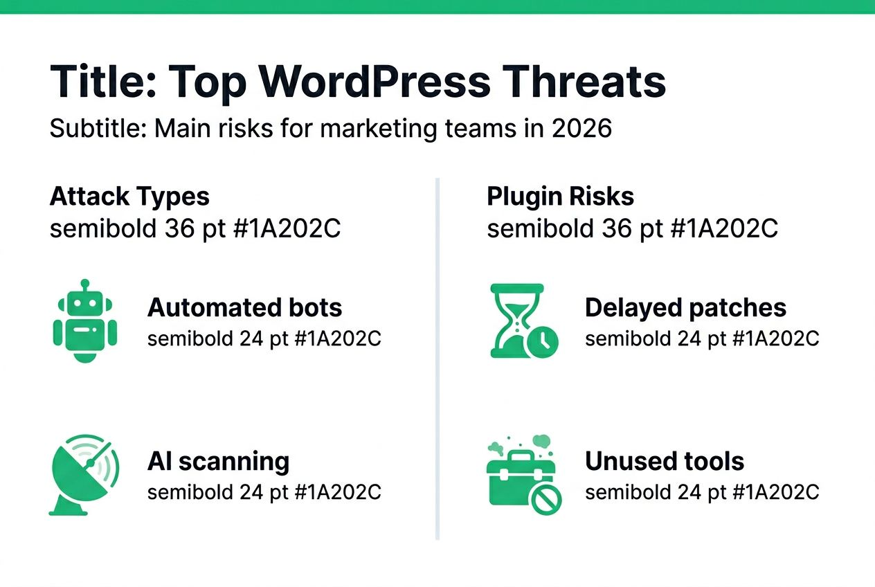 Infografía que resume los riesgos de seguridad de los plugins de WordPress
