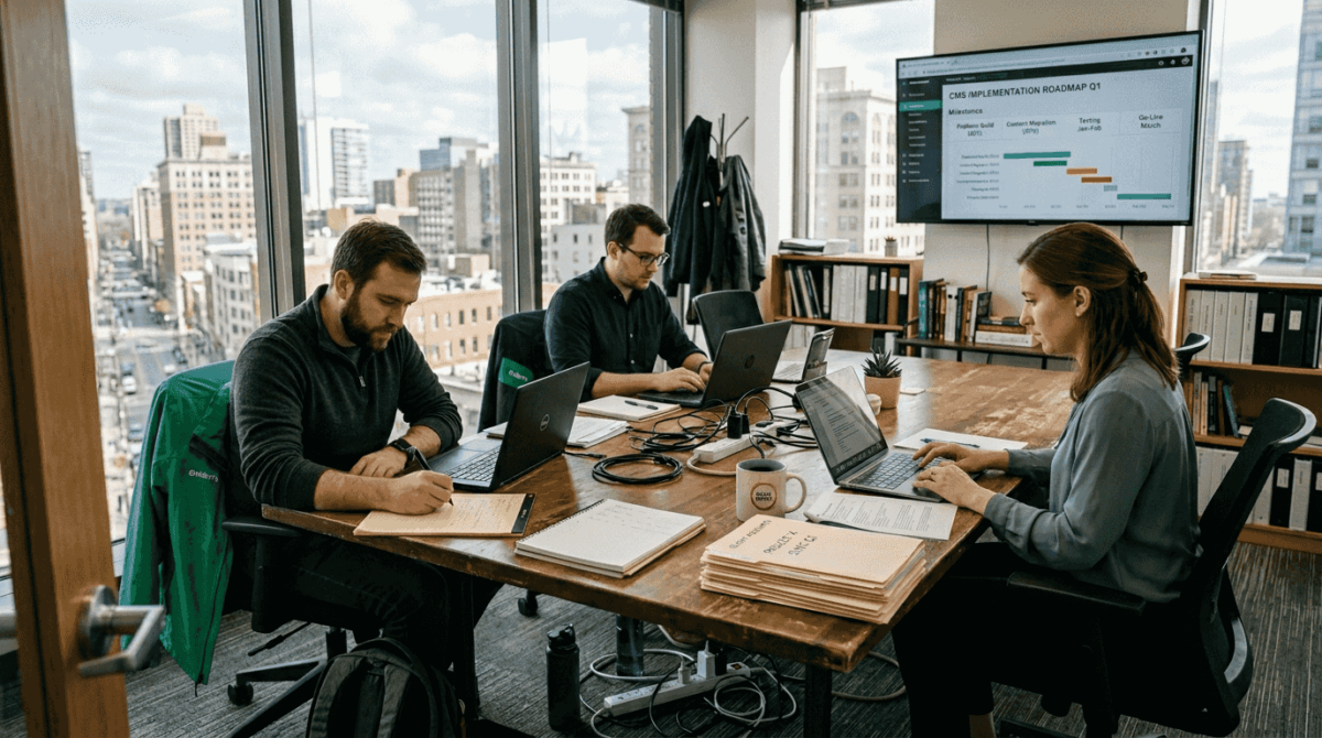 Enterprise team discusses custom CMS features