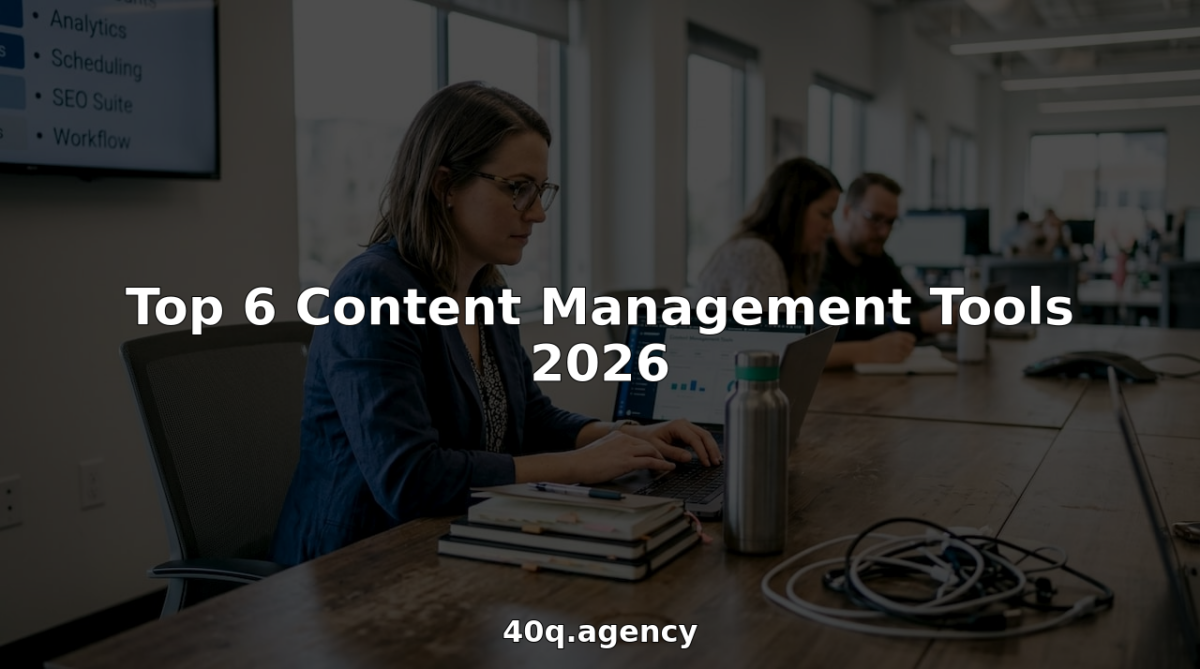 Professional workspace showing content management in action