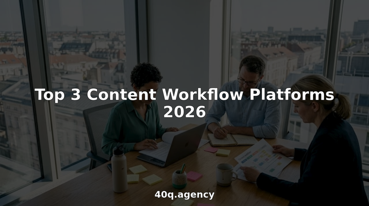 Team collaborating on content workflow platforms