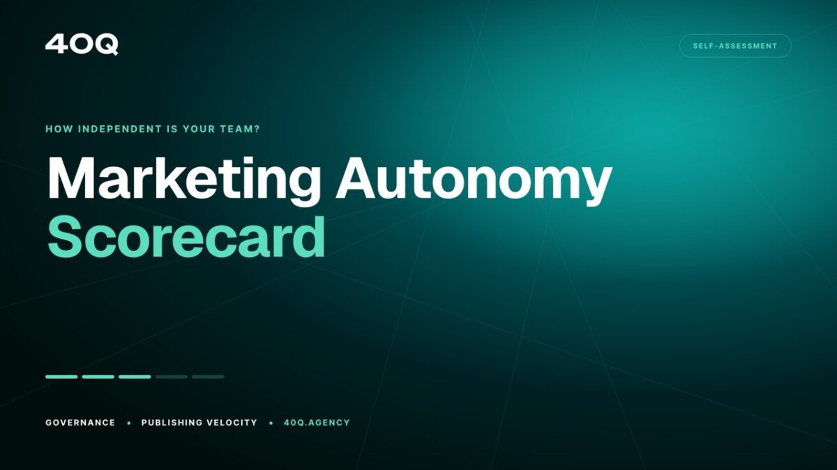Marketing Autonomy Scorecard