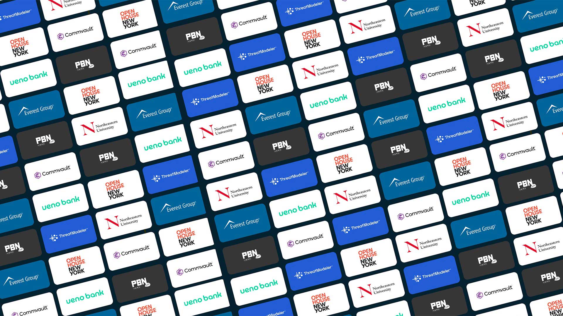 A logo wall including some of 40Q clients.